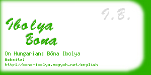 ibolya bona business card